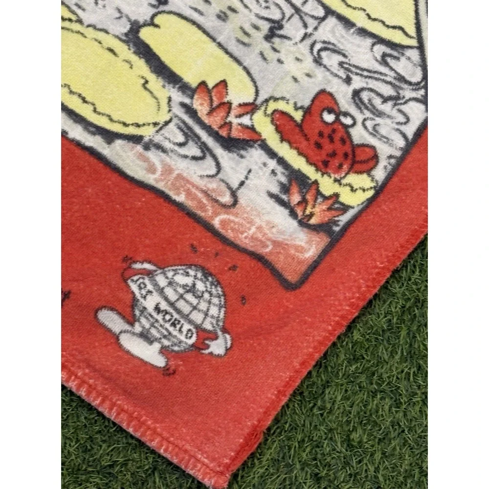 Vintage Save The Forest Beach Towel Cartoon Alex 1991 SOS World 90s Rare